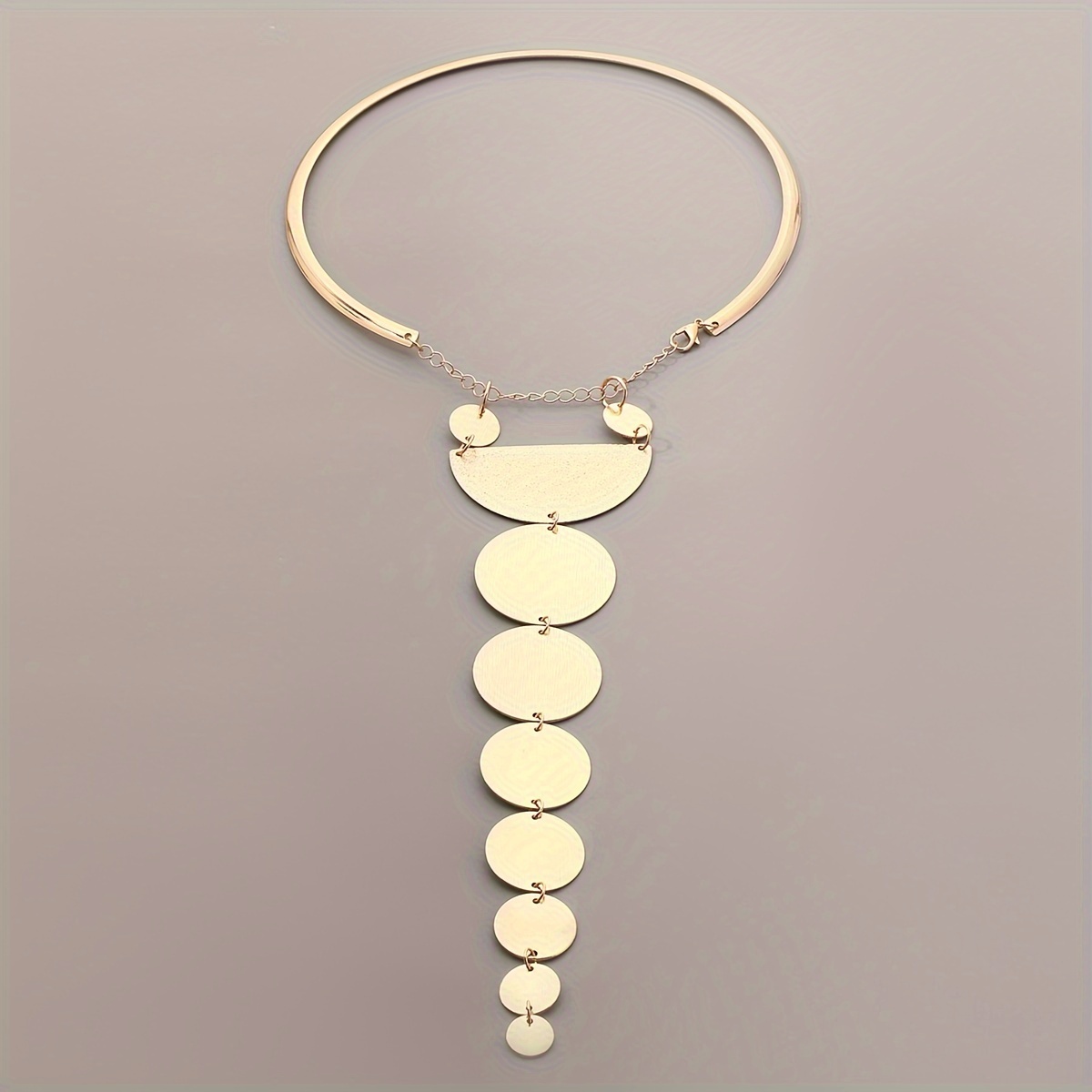 Metal Collar Geometric Pendant for Women